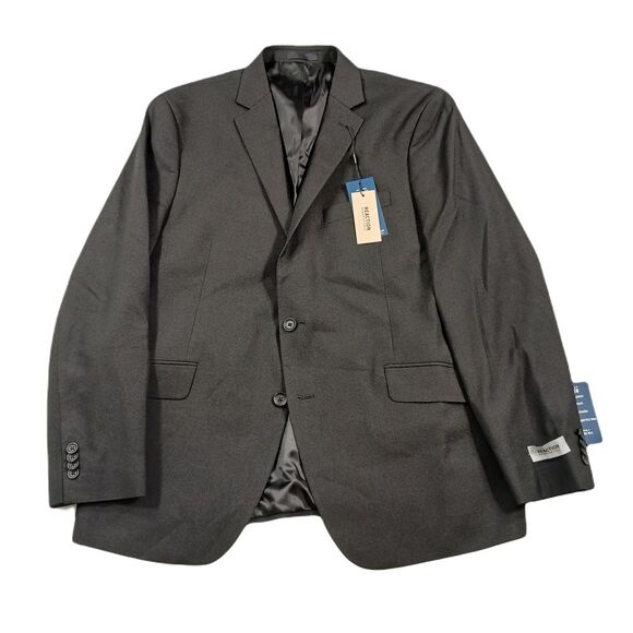 Kenneth Cole Slim-Fit Suit Jacket‎ Mens 46R 46 Black Flex Stretch Performance